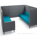 commercial Double Hidden Meeting Phone office Sofa Booth